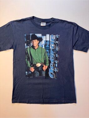 Vtg George Strait Country Music Festival 90’s Y2K 2 Sided Tour Tshirt Sz Large